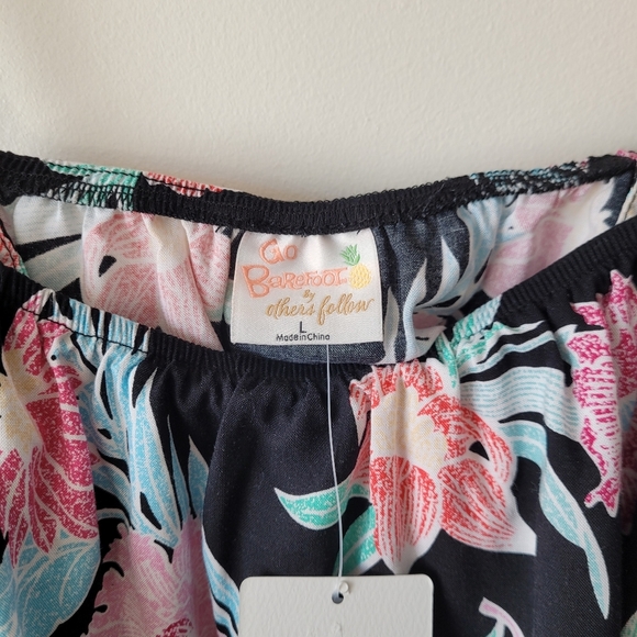 NWT Others Follow Go Barefoot Ruffle Peep Back Floral Dress - Picture 9 of 16